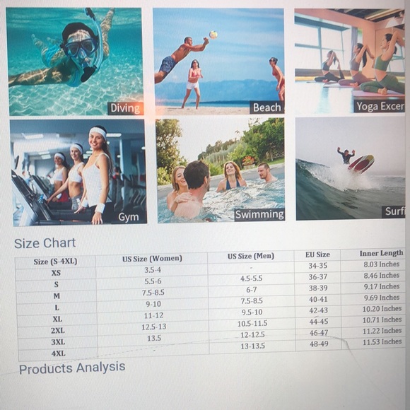 NWT! Unisex Barefoot Yoga & Water Shoes size Multiple - Picture 5 of 5